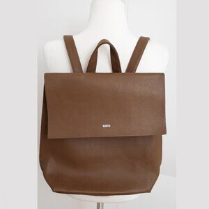 Roots Leather Backpack - Cognac